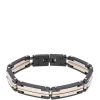Budget 🧨 Stainless Steel Bracelet with Black and Gold IP and Lock Extender by Belk & Co. 😉