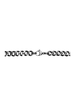 Discount 🛒 Stainless Steel 9 Millimeter Curb Chain Necklace with Antique Finish, 24 Inch by Belk & Co. ✨ -DealsBelk & Co. Store Belk 25526