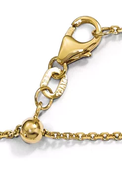 Best deal 🧨 14K Yellow Gold 1.25 Millimeter Diamond Cut Adjustable Cable Chain by Belk & Co. ✔️ -DealsBelk & Co. Store Belk 25564