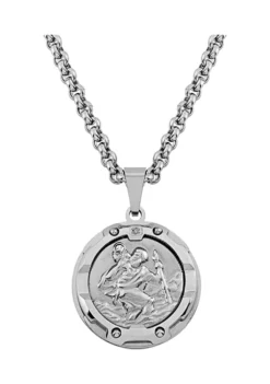 Hot Sale ⌛ 1 ct. t.w. Diamond Accent Pendant Necklace in Stainless Steel by Belk & Co. 👍