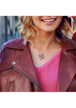 Hot Sale 🛒 2.78 ct. t.g.w. Pink Topaz and White Topaz Flower Pendant With Chain in Sterling Silver by Belk & Co. 🔔 -DealsBelk & Co. Store Belk 25588