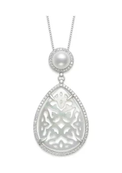Best reviews of 🔔 Mother of Pearl & Freshwater Pearl Pendant Necklace by Belk & Co. 🔥