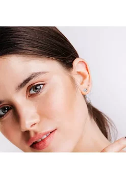 Promo 😉 2 CT TGW White Topaz Earrings in Sterling Silver by Belk & Co. 🎁 -DealsBelk & Co. Store Belk 25611