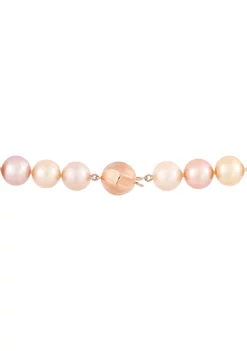 Best Sale 😍 11-15 Millimeter Natural Color Ming Pearl Necklace in Sterling Silver by Belk & Co. 😍 -DealsBelk & Co. Store Belk 25641