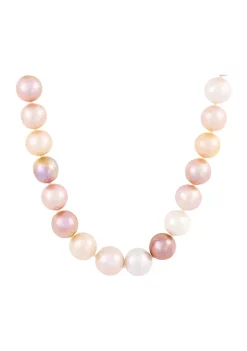 Best Sale 😍 11-15 Millimeter Natural Color Ming Pearl Necklace in Sterling Silver by Belk & Co. 😍 -DealsBelk & Co. Store Belk 25642