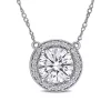 New 🎁 2.25 ct. t.w. Lab Created Moissanite Circle Necklace in 14K White Gold by Belk & Co. 😍