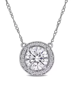 New 🎁 2.25 ct. t.w. Lab Created Moissanite Circle Necklace in 14K White Gold by Belk & Co. 😍 -DealsBelk & Co. Store Belk 25647