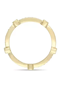 Outlet ❤️ 1/4 ct. t.w. Diamond Wedding Band in 10K Yellow Gold by Belk & Co. 🌟 -DealsBelk & Co. Store Belk 25651