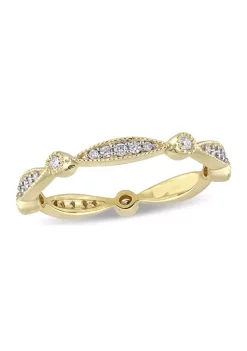 Outlet ❤️ 1/4 ct. t.w. Diamond Wedding Band in 10K Yellow Gold by Belk & Co. 🌟 -DealsBelk & Co. Store Belk 25654