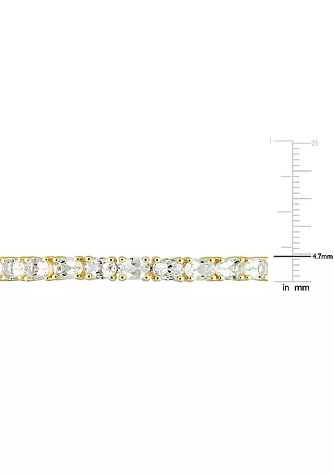 Hot Sale ๐คฉ 6.3 ct. t.g.w. Aquamarine Bangle in Yellow Plated Stering Silver by Belk & Co. โ๏ธ 3 Hot Sale ๐คฉ 6.3 ct. t.g.w. Aquamarine Bangle in Yellow Plated Stering Silver by Belk & Co. โ๏ธ - Image 3