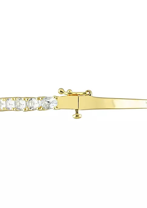 Hot Sale ๐คฉ 6.3 ct. t.g.w. Aquamarine Bangle in Yellow Plated Stering Silver by Belk & Co. โ๏ธ 4 Hot Sale ๐คฉ 6.3 ct. t.g.w. Aquamarine Bangle in Yellow Plated Stering Silver by Belk & Co. โ๏ธ - Image 4