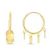 Coupon 👍 14 Karat Yellow Gold Circle Drop Earring by Belk & Co. 🧨