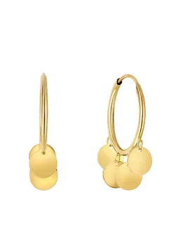 Coupon 👍 14 Karat Yellow Gold Circle Drop Earring by Belk & Co. 🧨 -DealsBelk & Co. Store Belk 25674