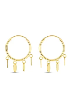 Coupon 👍 14 Karat Yellow Gold Circle Drop Earring by Belk & Co. 🧨 -DealsBelk & Co. Store Belk 25675