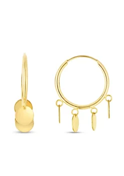 Coupon 👍 14 Karat Yellow Gold Circle Drop Earring by Belk & Co. 🧨 -DealsBelk & Co. Store Belk 25676