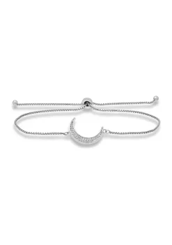 Cheapest 🎁 1/8 ct. t.w. Diamond Crescent Moon Adjustable Bracelet in Sterling Silver by Belk & Co. 🎁 -DealsBelk & Co. Store Belk 25684