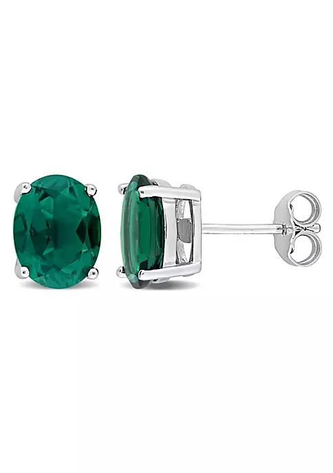 Best deal ๐ Lab Created 3.2 CT TGW Oval Created Emerald Stud Earrings in Sterling Silver by Belk & Co. โญ 1 Best deal ๐ Lab Created 3.2 CT TGW Oval Created Emerald Stud Earrings in Sterling Silver by Belk & Co. โญ