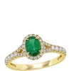 Brand new 👏 Emerald and Diamond Halo Split Shank Ring by Belk & Co. 😀