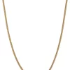 Best Sale 🌟 Men's 14K Yellow Gold 3 Millimeter Semi Solid Franco Chain Necklace by Belk & Co. 🎉