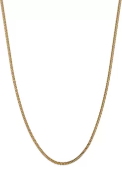Best Sale 🌟 Men's 14K Yellow Gold 3 Millimeter Semi Solid Franco Chain Necklace by Belk & Co. 🎉