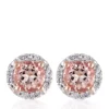 Cheap ⭐ 10k Rose Gold Morganite and Diamond Stud Earrings by Belk & Co. 🎉