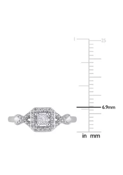 Best reviews of ❤️ 1/3 CT TDW Diamond Square Crossover Ring in 10k White Gold by Belk & Co. 🛒 -DealsBelk & Co. Store Belk 25737