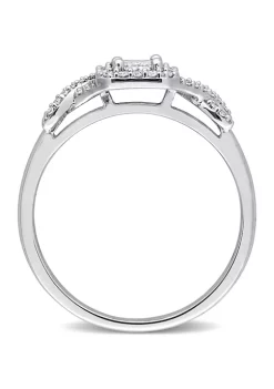 Best reviews of ❤️ 1/3 CT TDW Diamond Square Crossover Ring in 10k White Gold by Belk & Co. 🛒 -DealsBelk & Co. Store Belk 25738