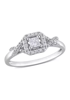 Best reviews of ❤️ 1/3 CT TDW Diamond Square Crossover Ring in 10k White Gold by Belk & Co. 🛒 -DealsBelk & Co. Store Belk 25739