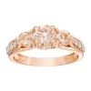 Best Pirce 💯 3/4 ct. t.w. Morganite and 1/5 ct. t.w. Diamond Ring in 10K Rose Gold by Belk & Co. 🌟
