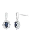 Budget 🥰 3/4 ct. t.w. Sapphire and 1/8 ct. t.w. Diamond Earrings by Belk & Co. 🎉