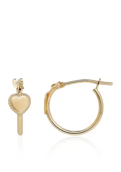 Best reviews of 😍 Kids Heart Hoop Earrings in 14k Yellow Gold by Belk & Co. ✔️ -DealsBelk & Co. Store Belk 2577