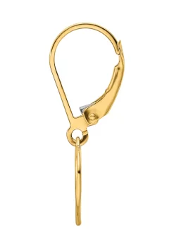Cheap 👍 14K Yellow Gold with Rhodium Heart in Heart Lever Back Dangle Earrings by Belk & Co. ⌛ -DealsBelk & Co. Store Belk 25783
