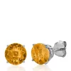 Best Sale ✔️ 10k White Gold Citrine Stud Earrings by Belk & Co. 🧨