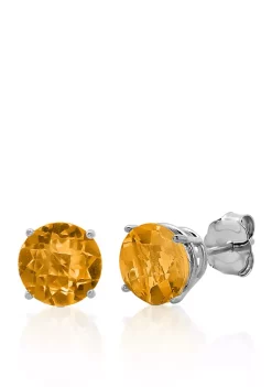 Best Sale ✔️ 10k White Gold Citrine Stud Earrings by Belk & Co. 🧨 -DealsBelk & Co. Store Belk 25792