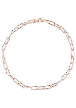 Brand new 🥰 6MM Polished Paperclip Chain Necklace in 18k Rose Gold Plated Sterling Silver, 16" by Belk & Co. 🧨 -DealsBelk & Co. Store Belk 25805