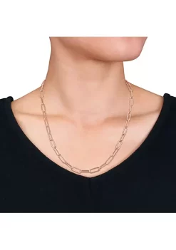 Coupon 🥰 5MM Polished Paperclip Chain Necklace in 18k Rose Gold Plated Sterling Silver, 18" by Belk & Co. 👏 -DealsBelk & Co. Store Belk 25821