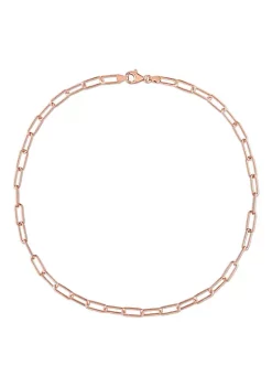 Coupon 🥰 5MM Polished Paperclip Chain Necklace in 18k Rose Gold Plated Sterling Silver, 18" by Belk & Co. 👏 -DealsBelk & Co. Store Belk 25824