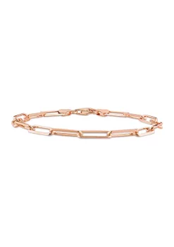 Top 10 ⭐ 18k Rose Gold Plated Sterling Silver 5mm Paperclip Chain Bracelet, 7.5" by Belk & Co. 👏 -DealsBelk & Co. Store Belk 25845