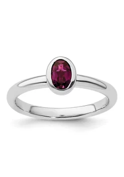 Buy 🎁 5/8 ct. t.w. Oval Rhodolite Garnet Stackable Expressions Ring in Sterling Silver by Belk & Co. 🥰 -DealsBelk & Co. Store Belk 25849