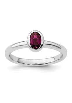 Buy 🎁 5/8 ct. t.w. Oval Rhodolite Garnet Stackable Expressions Ring in Sterling Silver by Belk & Co. 🥰 -DealsBelk & Co. Store Belk 25851