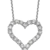 Discount 🤩 2 ct. t.w. Diamond Heart 18 Inch Necklace in 14K White Gold by Belk & Co. 🥰