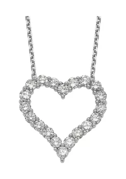 Discount 🤩 2 ct. t.w. Diamond Heart 18 Inch Necklace in 14K White Gold by Belk & Co. 🥰 -DealsBelk & Co. Store Belk 25858