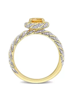 Coupon 👍 Citrine and 1/4 CT TW Diamond Halo Vintage Ring in 14k Rose Gold by Belk & Co. 👏 8 Coupon 👍 Citrine and 1/4 CT TW Diamond Halo Vintage Ring in 14k Rose Gold by Belk & Co. 👏 -DealsBelk & Co. Store Belk 25860