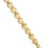 Wholesale 🎁 14K Yellow Gold Diamond Cut Heart 7-Inch Bracelet by Belk & Co. ⌛