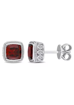 Promo 👏 2.5 ct. t.g.w. Garnet Stud Earrings in Sterling Silver by Belk & Co. 😀 -DealsBelk & Co. Store Belk 2587