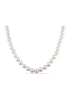 Brand new 🧨 7-7.5 Millimeter Cultured Freshwater Pearl Necklace with 14k Yellow Gold Fisheye Clasp by Belk & Co. 😀 -DealsBelk & Co. Store Belk 25889