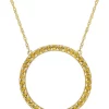 Best deal 👍 1.37 ct. t.w. Citrine Circle of Life Pendant with Chain in 10k Yellow Gold by Belk & Co. 😀