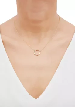 Hot Sale 🌟 Paperclip Circle on Rolo Chain in 10K Yellow Gold by Belk & Co. 🧨 -DealsBelk & Co. Store Belk 25904