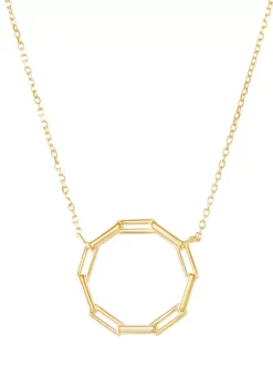 Hot Sale 🌟 Paperclip Circle on Rolo Chain in 10K Yellow Gold by Belk & Co. 🧨 -DealsBelk & Co. Store Belk 25905