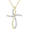 Discount 🤩 1/4 ct. t.w. Diamond Pendant with 18 Inch Rope Chain in 10K Yellow Gold by Belk & Co. 🛒